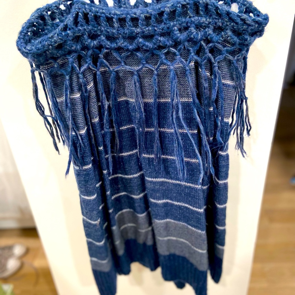 Off the shoulder fringe sweater